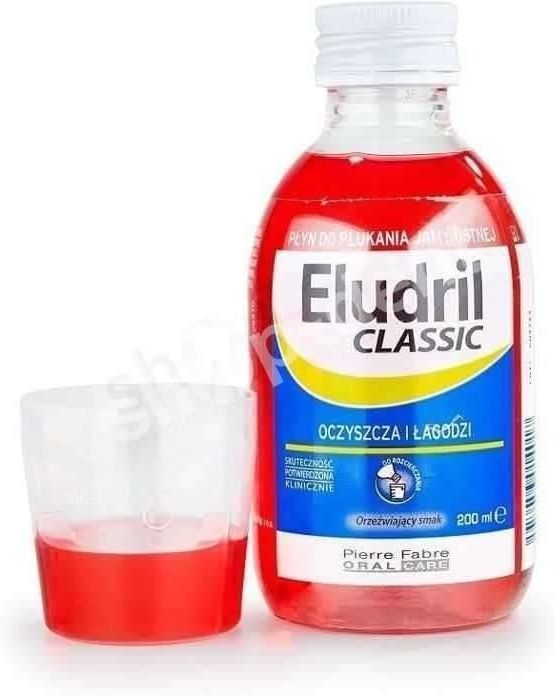 Eludril Classic Płyn do płyn jamy ustnej 200ml - zdjęcie 1 Eludril Classic Płyn do płyn jamy ustnej 200ml