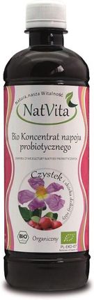 Natvita Koncentrat Napoju Probiotycznego Bio Czystek I Skórka Dzikiej Róży 500ml