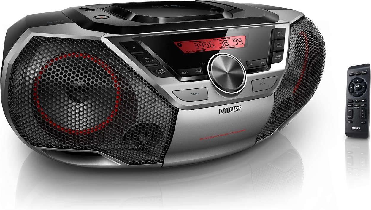 PHILIPS AZ700T SREBRNY - zdjęcie 1 PHILIPS AZ700T SREBRNY