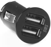 Sbs Samochodowa Z Dwoma Portami Mini Usb 12/24V, 2000 Ma (TE0APU022)