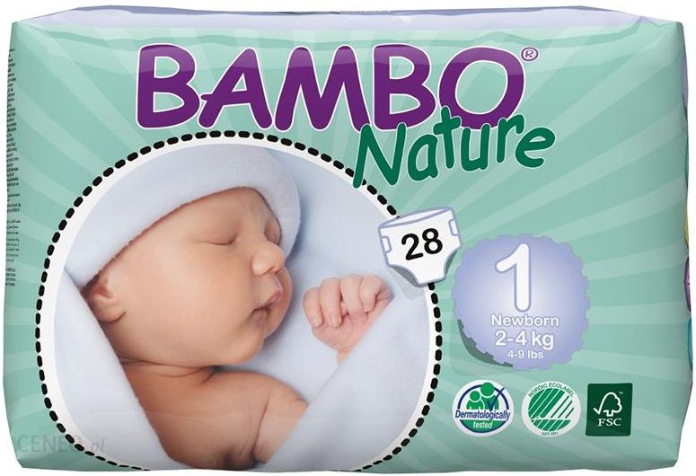  Abena Bambo Nature Ekologiczne Pieluszki Jednorazowe Newborn 2-4 Kg 28 Szt