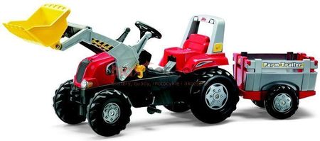 Rolly Toys Traktor Junior Rt Czerwony Z Przyczepą I Łyżką 2143