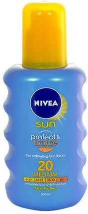 Nivea Sun Protect And Bronze Spray Spf20 200ml Spray Do Opalania