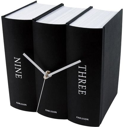 Zegar stołowy Book Karlsson czarny