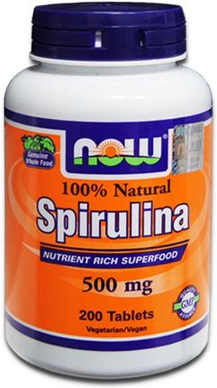 Now Foods Spirulina 500 mg 200 kaps.