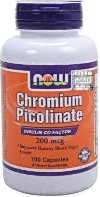 Now Foods Chromium Picolinate 200mcg 100 kaps.