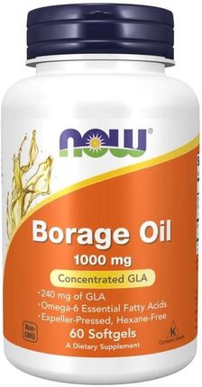 Now Foods Borage Oil 1000 Mg 60 kaps.