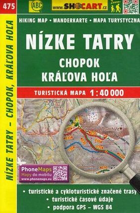 Nízké Tatry, Chopok, Káľova Hoľa ,1:40 000
