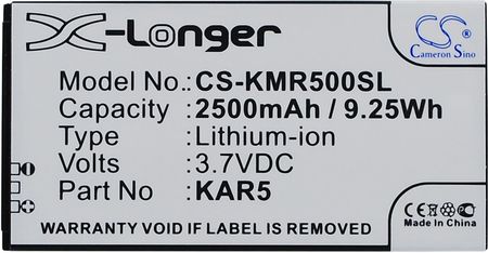 Cameron Sino Kazam Life R5 / Kar5 2500Mah 9.25Wh Li-Ion 3.7V (CS-KMR500SL)