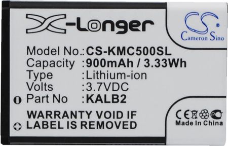 Cameron Sino Kazam Life B2 / Kac5 900Mah 3.33Wh Li-Ion 3.7V (CS-KMC500SL)