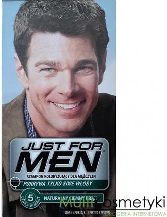 Just For Men Ciemny Brąz H-45 - odsiwiacz do włosów, szampon koloryzujący dla mężczyzn 60 ml