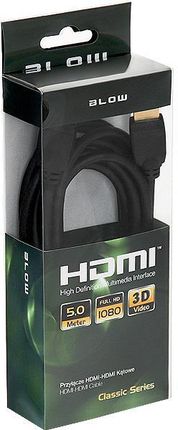 Blow Kabel HDMI-HDMI kątowe, 5m (92-605)