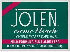 Jolen Mild Plus Aloe Vera Creme Bleach Rozjaśniacz Włosków Na Twarzy Ciele Z Aloesem 125ml I 30g