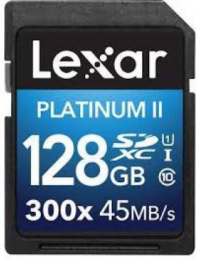 Lexar Platinum II SDXC 128GB 300x Class 10 UHS-I (LSD128BBEU300)