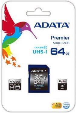 ADATA CARD SDXC Premier 64GB UHS-1/class10