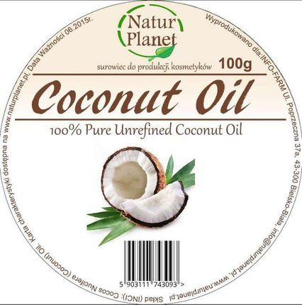 Natur Planet  100% Pure Unrefined Coconut Oil 100 ml