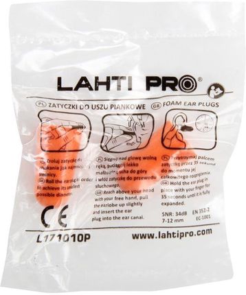 Lahti Pro Zatyczki do uszu piankowe L171010P 100 par - L171010B
