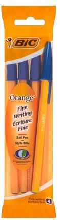 Bic Orange Długopisy Niebieskie 4Szt