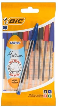 Bic Cristal Medium Długopisy Mix Kolorów 10Szt