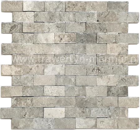 Marmur Mozaika Trawertyn Silver Łupek 2X5