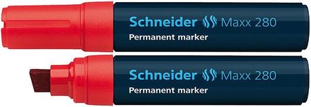 Schneider Marker Permanentny Maxx 280, Ścięty, 4-12 Mm, Czerwony (sr128002)