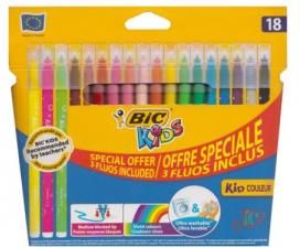Bic Flamastry Kid Couleur Fluo (18 Szt.) Bic
