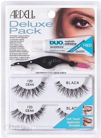 Ardell Deluxe Pack Zestaw: Sztuczne Rzęsy 120 Demi Black + Klej DUO + Aplikator