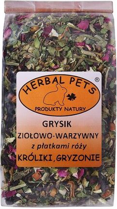 Herbal Pets Grysik Ziołowo-Warzywny Z Płatkami Róży Króliki Gryzonie 100G