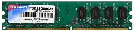 Pamięć RAM PATRIOT DDR2 2GB 800MHz CL6 (PSD22G80026)