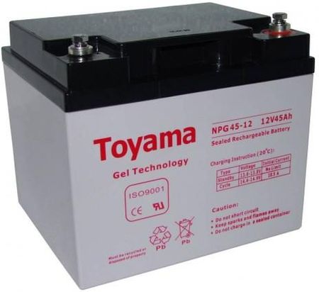 Toyama Akumulator żelowy NPG45-12 12V 45AH M6 (NPG45-12a)
