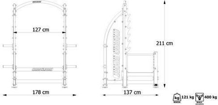 Marbo Stojaki do przysiadów ze sztangą MP-S202