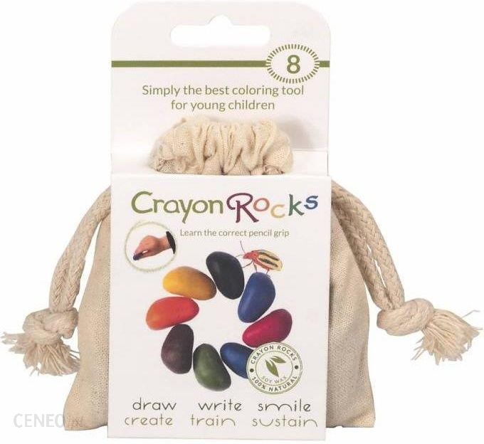 Crayon Rocks Kredki W Bawełnianym Woreczku - 8 Kolorów (CRNAT8)