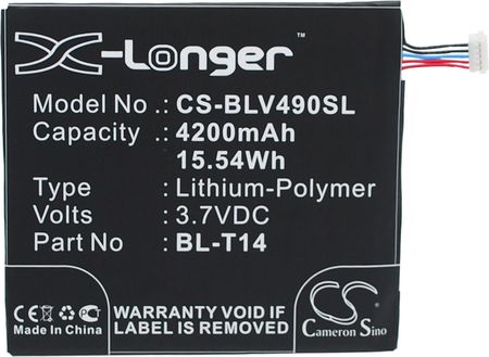 Cameron Sino LG G Pad 8.0 / BL-T14 4200mAh 15.54Wh Li-Polymer 3.7V CS-BLV490SL