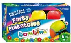 Zdjęcie Majewski Farby Plakatowe Bambino 6 Kolorów Po 20ml - Warszawa