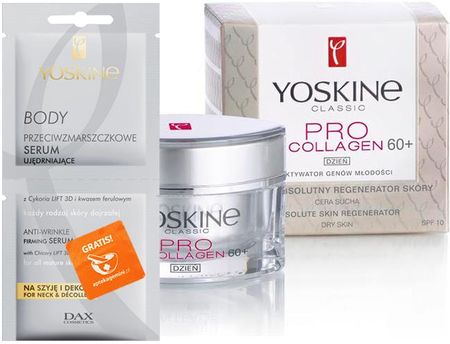 Dax Cosmetics Yoskine Classic 60+ Krem Na Dzień Cera Sucha 50ml + Yoskine Body Serum 12ml