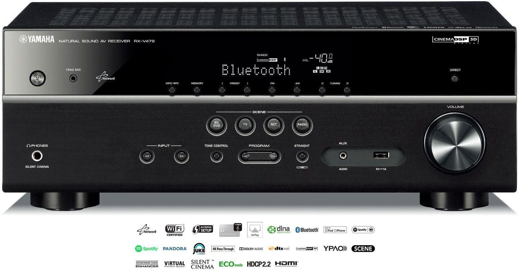 Amazon.co.jp: ヤマハ AVレシーバー ブラック RX-V479(B) : 家電