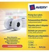 Avery Zweckform Usuwalne etykiety cenowe w rolce do metkownic jednorzędowych 12x26mm 1500szt. (PLR1226)