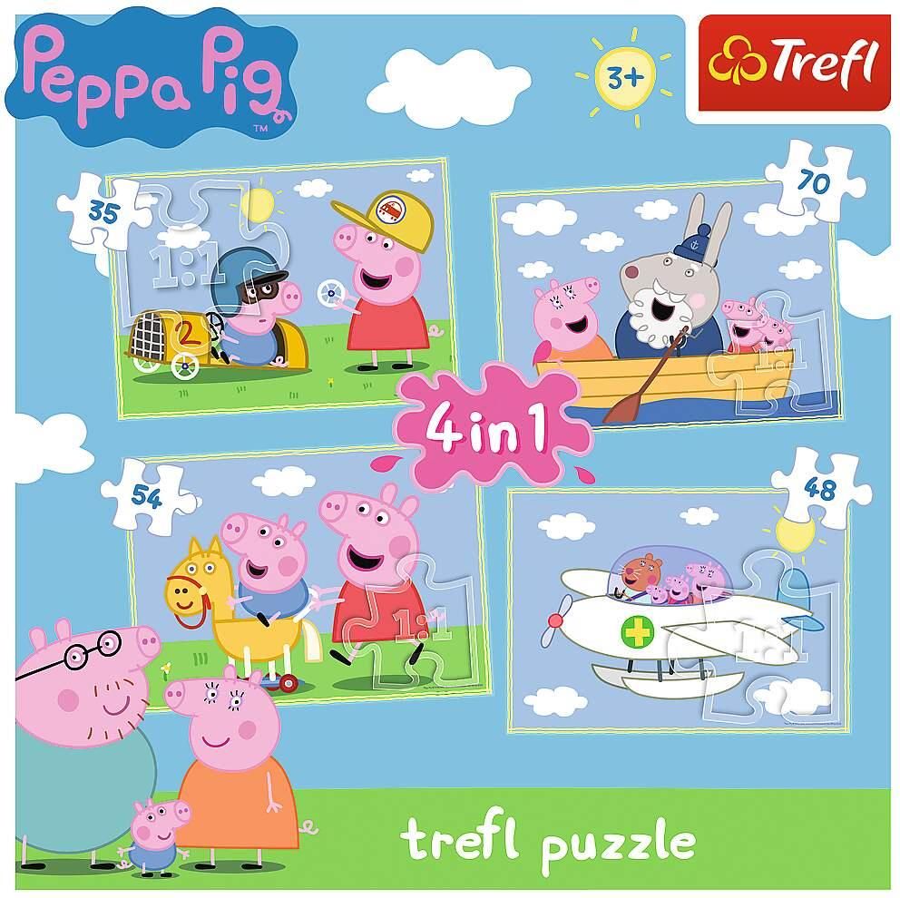 Trefl Puzzle 4W1 Peppa Podróże 34246 - Ceny i opinie - Ceneo.pl