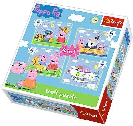Trefl Puzzle 4W1 Peppa Podróże 34246 - Ceny i opinie - Ceneo.pl