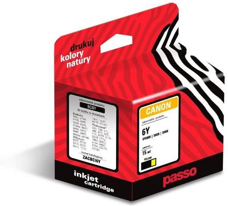 Passo Tusz do Canon IP5000 | S800 | S900 Yellow ZACBCI6Y (BCI6Y) 15 ml