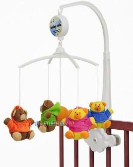 Baby Mix Karuzela Pluszowa Misie Kubraczki Ceny i opinie Karuzela MISIE Baby Mix z projektorem RED Ceny i opinie