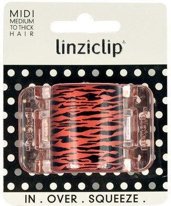 Linziclip Midi Hair Clip 1szt W Spinka do włosów Tiger Red Pearl