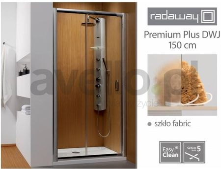 Radaway Premium Plus Dwj wnękowe 150cm 33343-01-06N