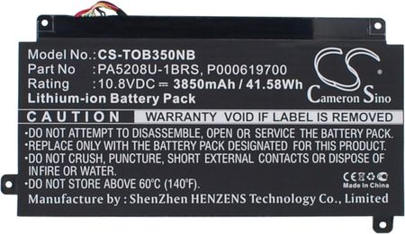 Cameron Sino Toshiba Chromebook Cb35 / Pa5208U-1Brs 3850Mah 41.58Wh Li-Polymer 10.8V (Cs-Tob350Nb) 