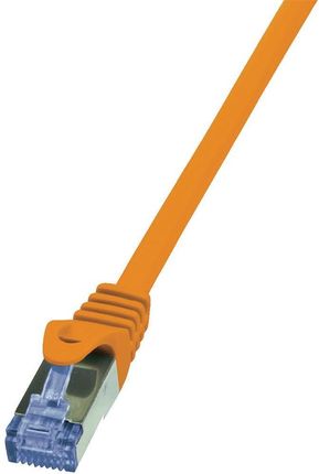 LogiLink Kabel Sieciowy Cat.6A S/FTP AWG 26/7 RJ45 1.50m Pomarańczowy (CQ3048S)