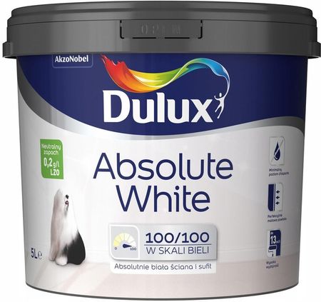 Dulux Absolute White Biała 5L