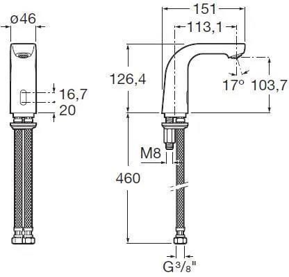 Bateria Roca BOX L20 chrom A5A5309C00 Baterie Umywalkowe