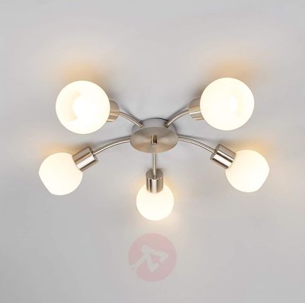 Lampenwelt Okrągła 5-Pkt. Led Elaina Niklowa (c22321nk.om.5)