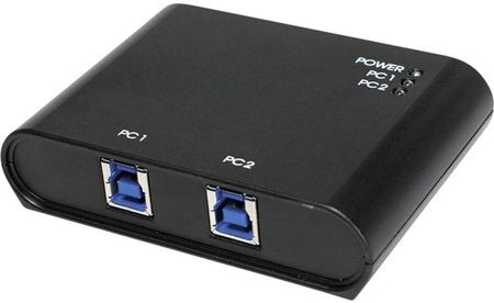 Logilink Przełącznik USB 3.0 2 Porty Czarny (UA0216)