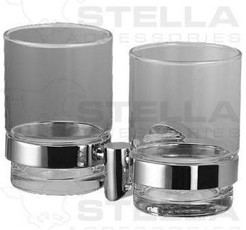 Stella Classic Uchwyt ze szklanką podwójny szkło bezbarwne 07.412.01
